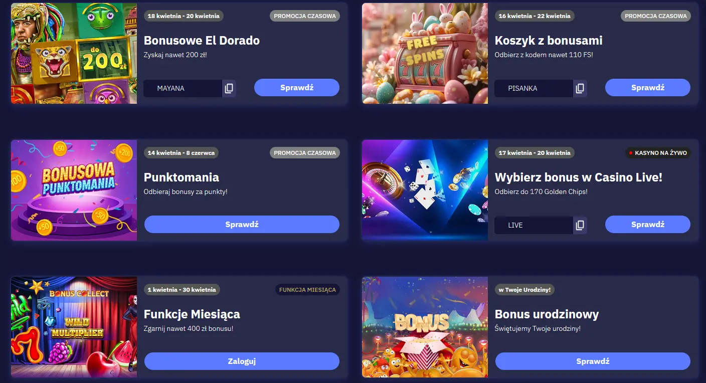 total casino bonus collection