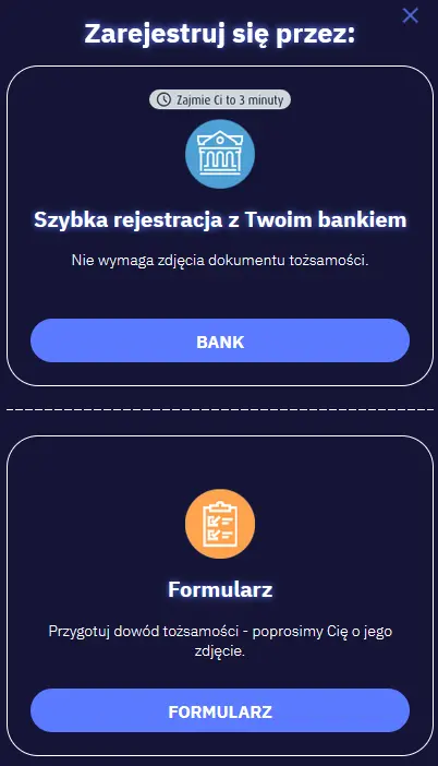 total casino register options