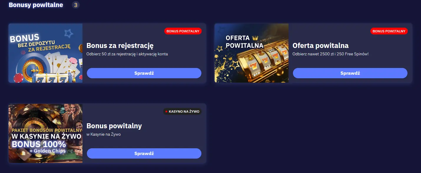 total casino welcome bonuses for new players